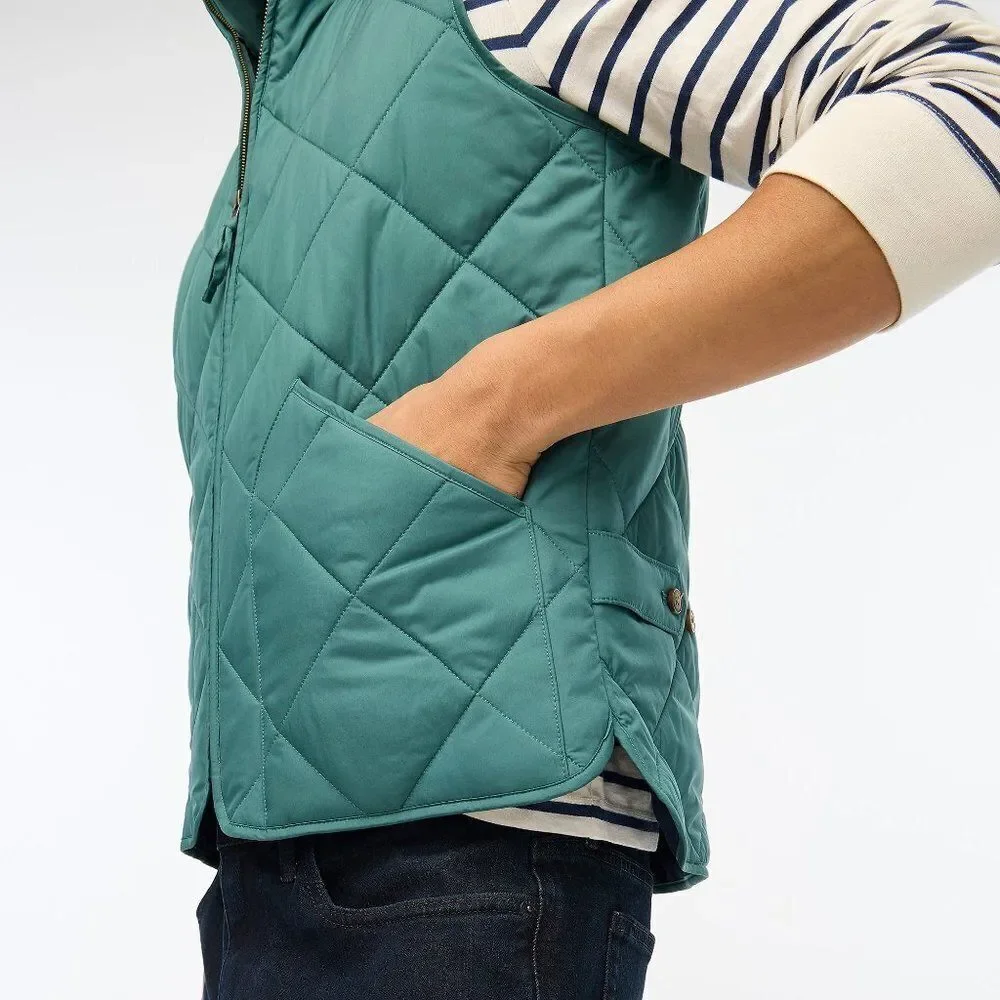 J Crew Men's Quilted Walker‎ Green Vest